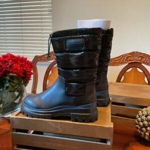 Calvin Klein Black With Blue Trimming Winter Boots